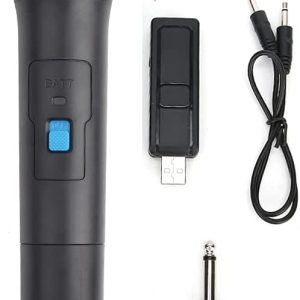 New in Open Box V16U Universal Wireless Microphone, VHF Universal Microphone Strong Anti-Interference Professional Handheld Dynamic Microphone for Karaoke Nights House Parties, USB Reception Mic Black