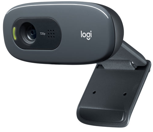 New in Open Box Logitech C270 HD 720p Webcam with Noise-Reducing Mics - Black