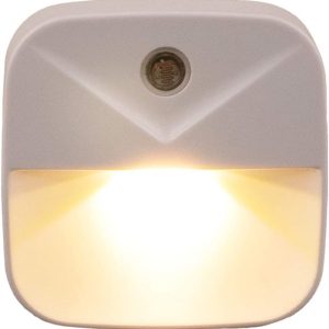New in Open Box Lumi Plug-in Night Light, Warm White LED, Dusk-to-Dawn Sensor, Bedroom, Bathroom, Kitchen, Hallway, Stairs, Energy Efficient, Compact, Light 4-Pack