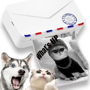 New in Open Box Phomemo M03AS Thermal Mini Printer - 3" Photo Sticker Printer Machine with Tape 1 Roll - Inkless Bluetooth Printer for Phone&Pad, HD 305DPI Mini Sticker Maker Machine Printer for Photo Note Fun Gift